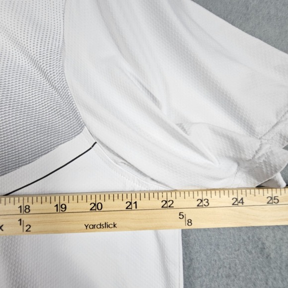 Under Armour Shirt Mens Large White Grey Iso Chill Performance Golf Polo Shirt - Picture 5 of 5